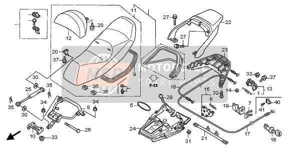 77401MCT030, Cover, Seat Under, Honda, 1